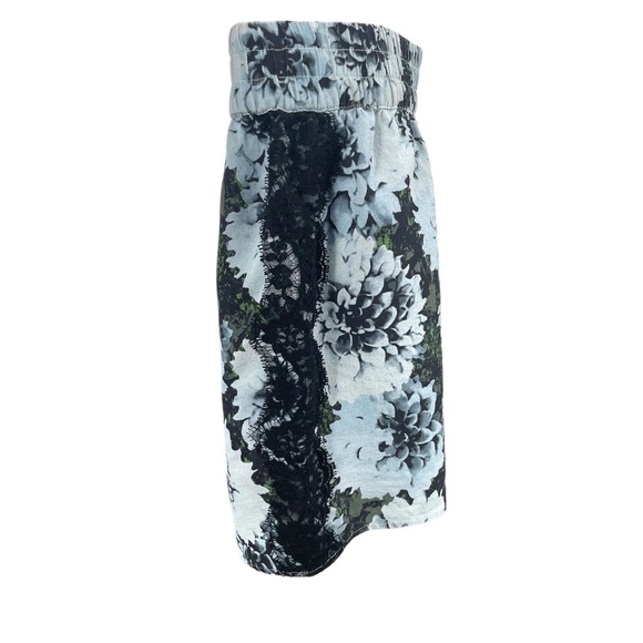 Fleur du Mal Silk Georgette Camisole/PJ Short Set, Blue Floral, Size M - Picture 5 of 7